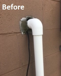 Mice can get in near utilities